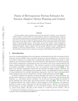 Fusion of Heterogeneous Friction Estimates for Traction Adaptive Motion
  Planning and Control