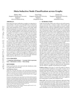 Meta-Inductive Node Classification across Graphs