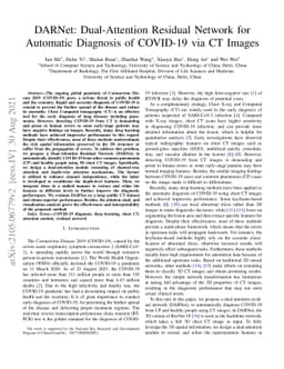 DARNet: Dual-Attention Residual Network for Automatic Diagnosis of
  COVID-19 via CT Images