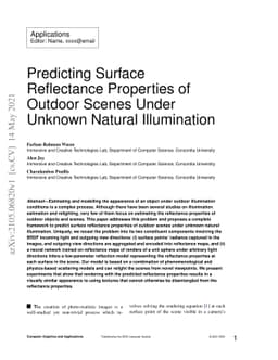 Predicting Surface Reflectance Properties of Outdoor Scenes Under
  Unknown Natural Illumination