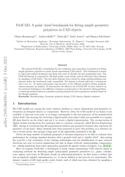 Fit4CAD: A point cloud benchmark for fitting simple geometric primitives
  in CAD objects