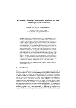 A Frequency Domain Constraint for Synthetic and Real X-ray Image Super
  Resolution