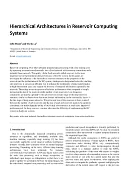 Hierarchical Architectures in Reservoir Computing Systems