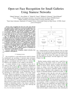 Open-set Face Recognition for Small Galleries Using Siamese Networks