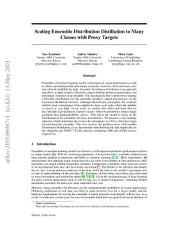 Scaling Ensemble Distribution Distillation to Many Classes with Proxy
  Targets