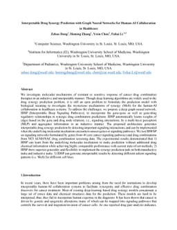 Interpretable Drug Synergy Prediction with Graph Neural Networks for
  Human-AI Collaboration in Healthcare