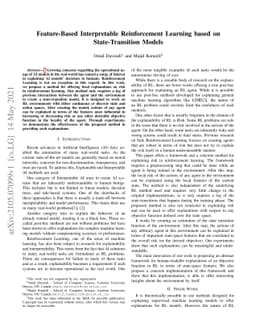 Feature-Based Interpretable Reinforcement Learning based on
  State-Transition Models