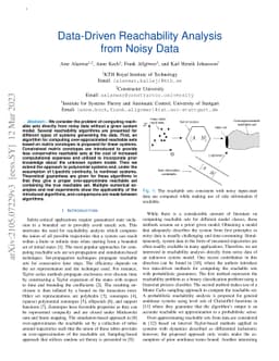 Data-Driven Reachability Analysis from Noisy Data