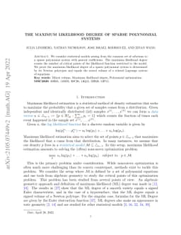 The maximum likelihood degree of sparse polynomial systems