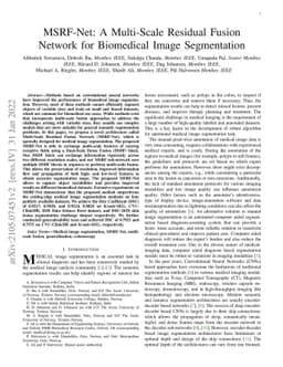 MSRF-Net: A Multi-Scale Residual Fusion Network for Biomedical Image
  Segmentation