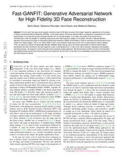 Fast-GANFIT: Generative Adversarial Network for High Fidelity 3D Face
  Reconstruction