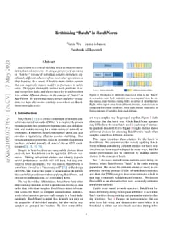 Rethinking "Batch" in BatchNorm