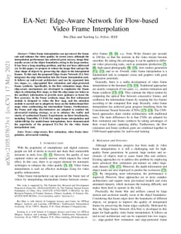 EA-Net: Edge-Aware Network for Flow-based Video Frame Interpolation
