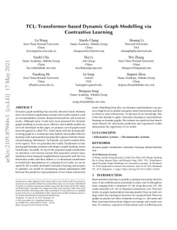 TCL: Transformer-based Dynamic Graph Modelling via Contrastive Learning