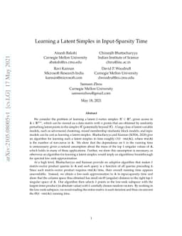 Learning a Latent Simplex in Input-Sparsity Time