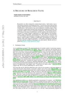 A Measure of Research Taste