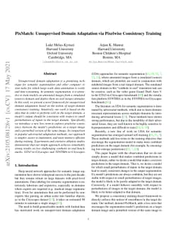 PixMatch: Unsupervised Domain Adaptation via Pixelwise Consistency
  Training