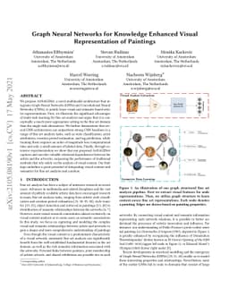 Graph Neural Networks for Knowledge Enhanced Visual Representation of
  Paintings