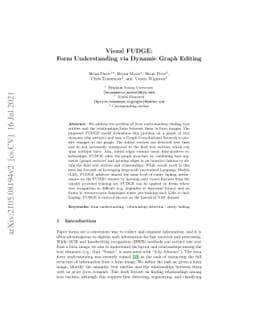 Visual FUDGE: Form Understanding via Dynamic Graph Editing