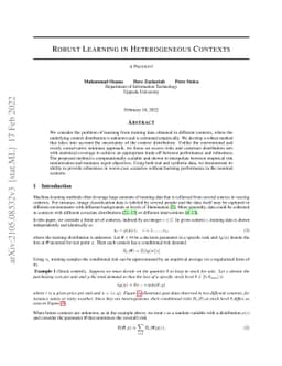 Robust Learning in Heterogeneous Contexts