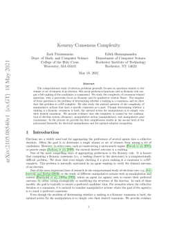 Kemeny Consensus Complexity