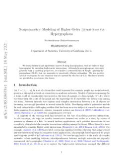 Nonparametric Modeling of Higher-Order Interactions via Hypergraphons