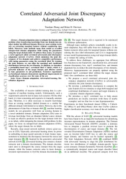 Correlated Adversarial Joint Discrepancy Adaptation Network
