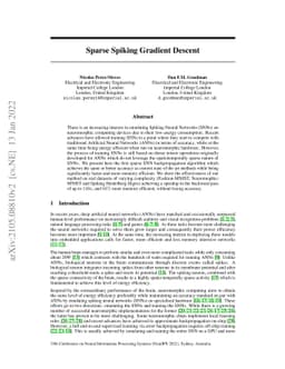 Sparse Spiking Gradient Descent
