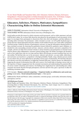Educators, Solicitors, Flamers, Motivators, Sympathizers: Characterizing
  Roles in Online Extremist Movements