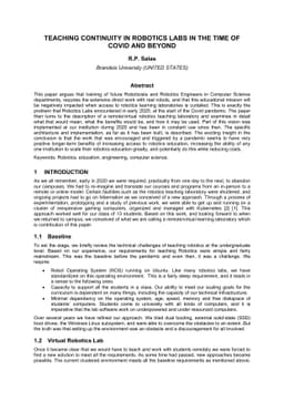 Teaching Continuity in Robotics Labs in the Age of Covid and Beyond