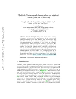 Multiple Meta-model Quantifying for Medical Visual Question Answering