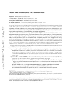 Can We Break Symmetry with o(m) Communication?
