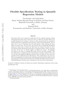 Flexible Specification Testing in Quantile Regression Models