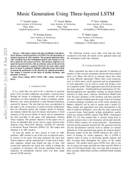 Music Generation using Three-layered LSTM