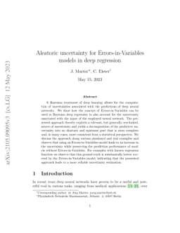 Aleatoric uncertainty for Errors-in-Variables models in deep regression