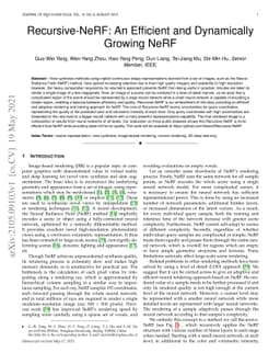 Recursive-NeRF: An Efficient and Dynamically Growing NeRF