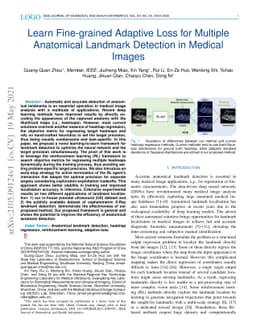 Learn Fine-grained Adaptive Loss for Multiple Anatomical Landmark
  Detection in Medical Images