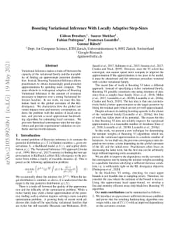 Boosting Variational Inference With Locally Adaptive Step-Sizes