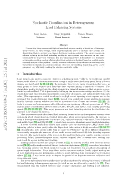 Stochastic Coordination in Heterogeneous Load Balancing Systems