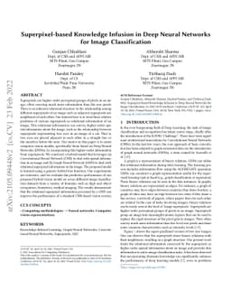 Superpixel-based Knowledge Infusion in Deep Neural Networks for Image
  Classification