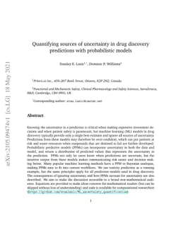 Quantifying sources of uncertainty in drug discovery predictions with
  probabilistic models