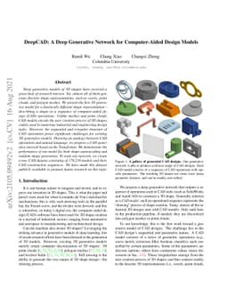 DeepCAD: A Deep Generative Network for Computer-Aided Design Models