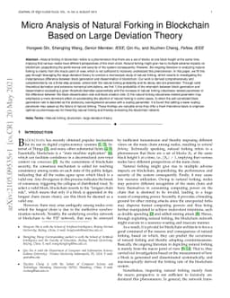 Micro Analysis of Natural Forking in Blockchain Based on Large Deviation
  Theory