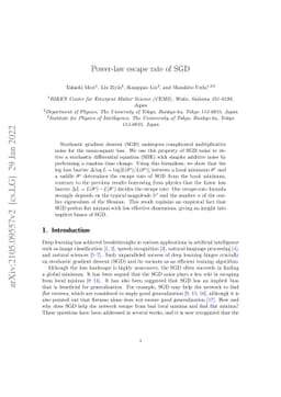 Power-law escape rate of SGD