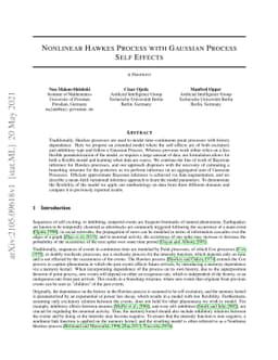 Nonlinear Hawkes Process with Gaussian Process Self Effects