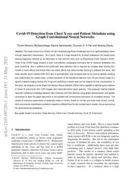 Covid-19 Detection from Chest X-ray and Patient Metadata using Graph
  Convolutional Neural Networks