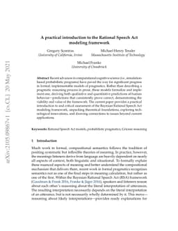 A practical introduction to the Rational Speech Act modeling framework