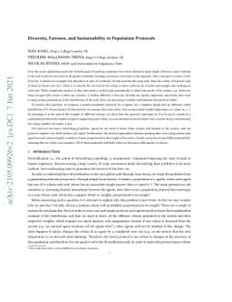 Diversity, Fairness, and Sustainability in Population Protocols