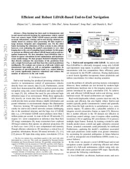 Efficient and Robust LiDAR-Based End-to-End Navigation