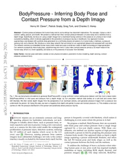 BodyPressure -- Inferring Body Pose and Contact Pressure from a Depth
  Image